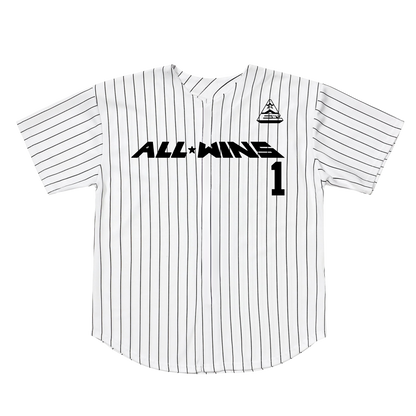 All Wins Striped Baseball Jersey